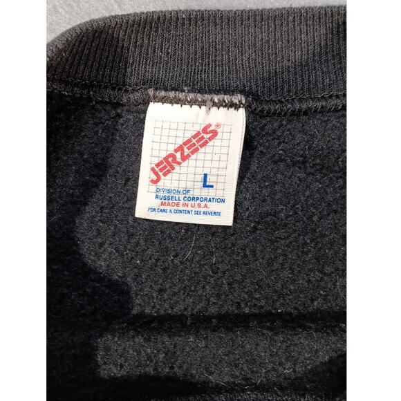 Vintage 80s Jerzees Free Spirit Eagle Motorcycle USA Sweatshirt L Biker Harley - Picture 4 of 6